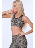 Beige sports top with spots MR15504 - Online store - Boutique